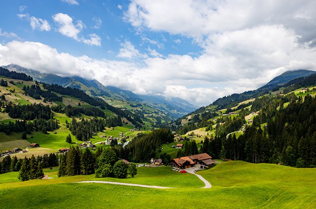 Nature image of mountains, Adelboden